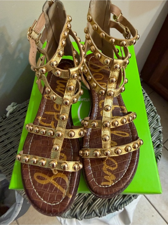 Sam Edelman Shoes - Sam Edelman Gold Studded Gladiator Sandals